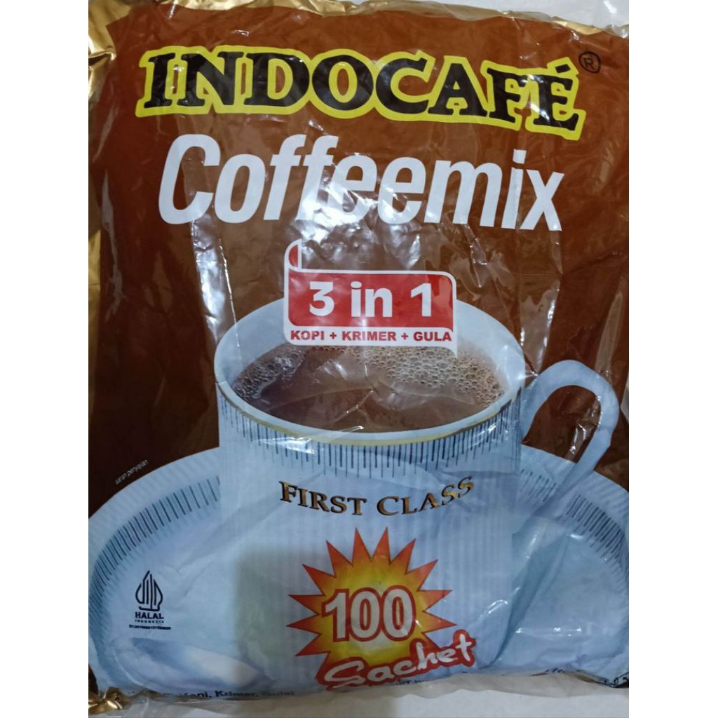 

1 pax isi 100 pcs INDOCAFE COFFEMIX 3 IN 1