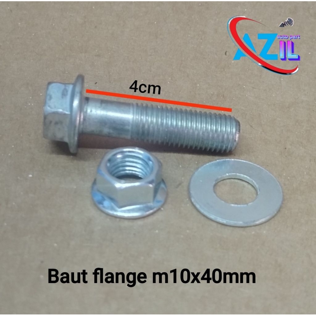 1 SET BAUT DUDUKAN KNALPOT M10X40mm KUNCI 14  UNTUK MOTOR VARIO OLD MIO JUPITER MX SCOOPY