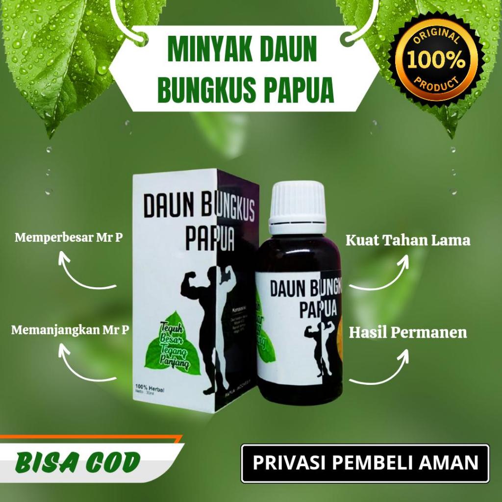 Daun Bungkus 3 Jari Origninal BPOM Asli Papua Isi 30ml / Minyak Daun Bungkus Tiga Jari Hercules