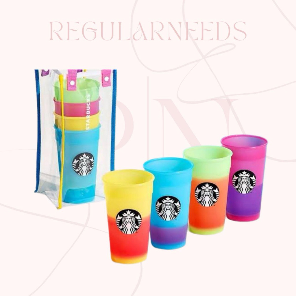 Starbucks Refreshing Summer Color Changing Cup Set