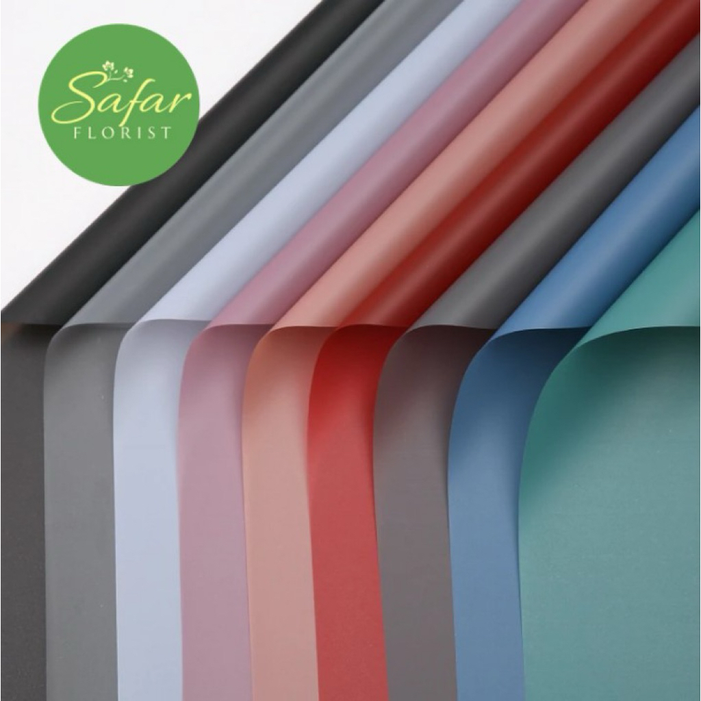 

[ 5 Lembar ] Kertas Buket Bunga Polos Doff Korea Flower Wrapping Paper Cellophane Satu Warna