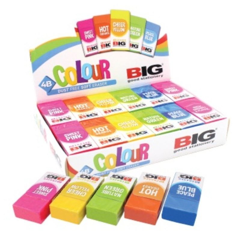 

Penghapus Warna Big Kecil ER-9403 design gambar karakter lucu dan unik varian warna - Hitam