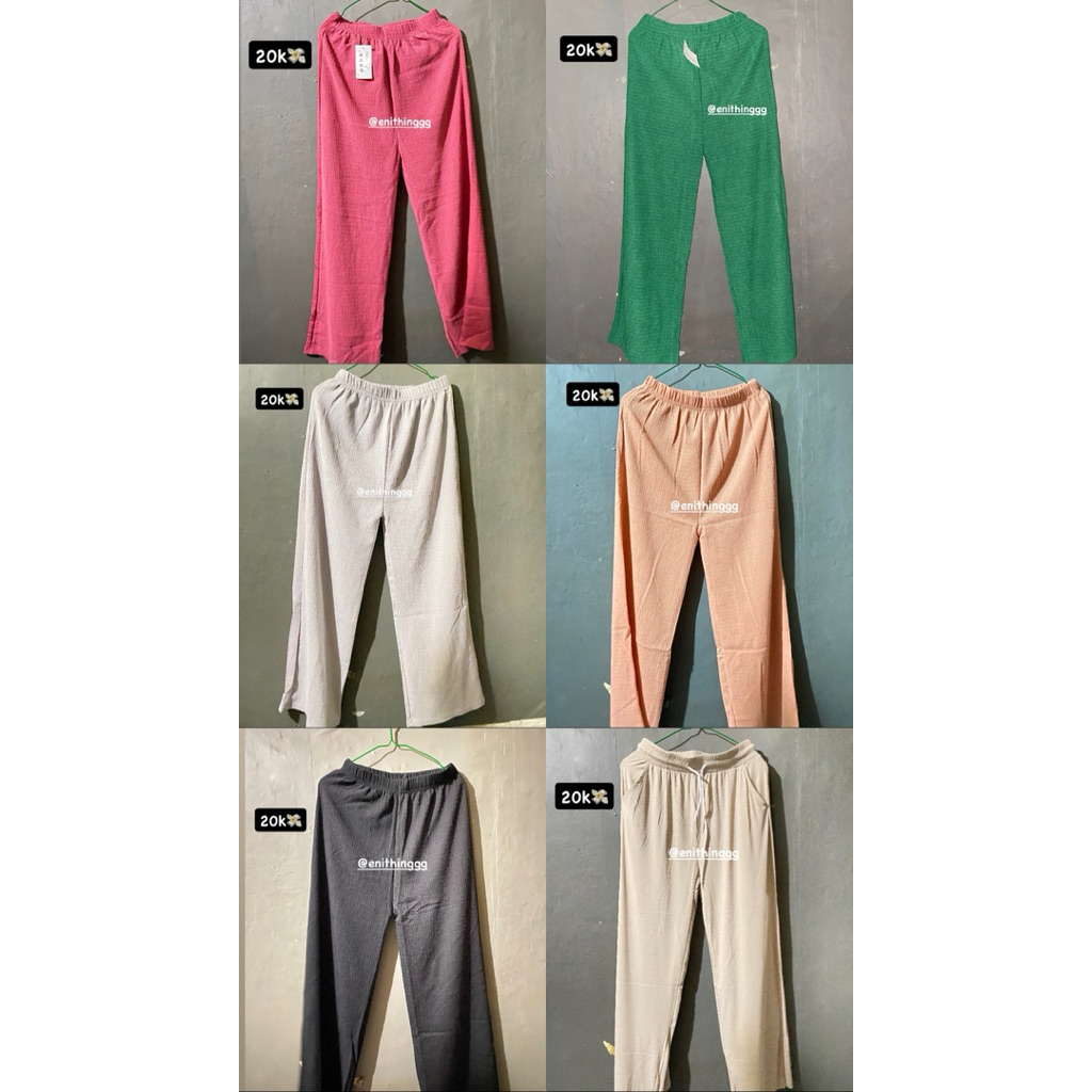 Celana Santai/Hangout/Kulot Warna Pink Salmon