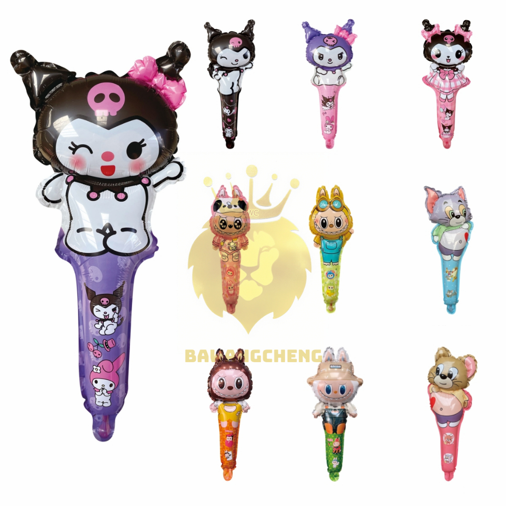 BAWANGCHENG Balon pentungan/balon labubu/pentungan tom&jerry/pentungan panjang karakter lucu