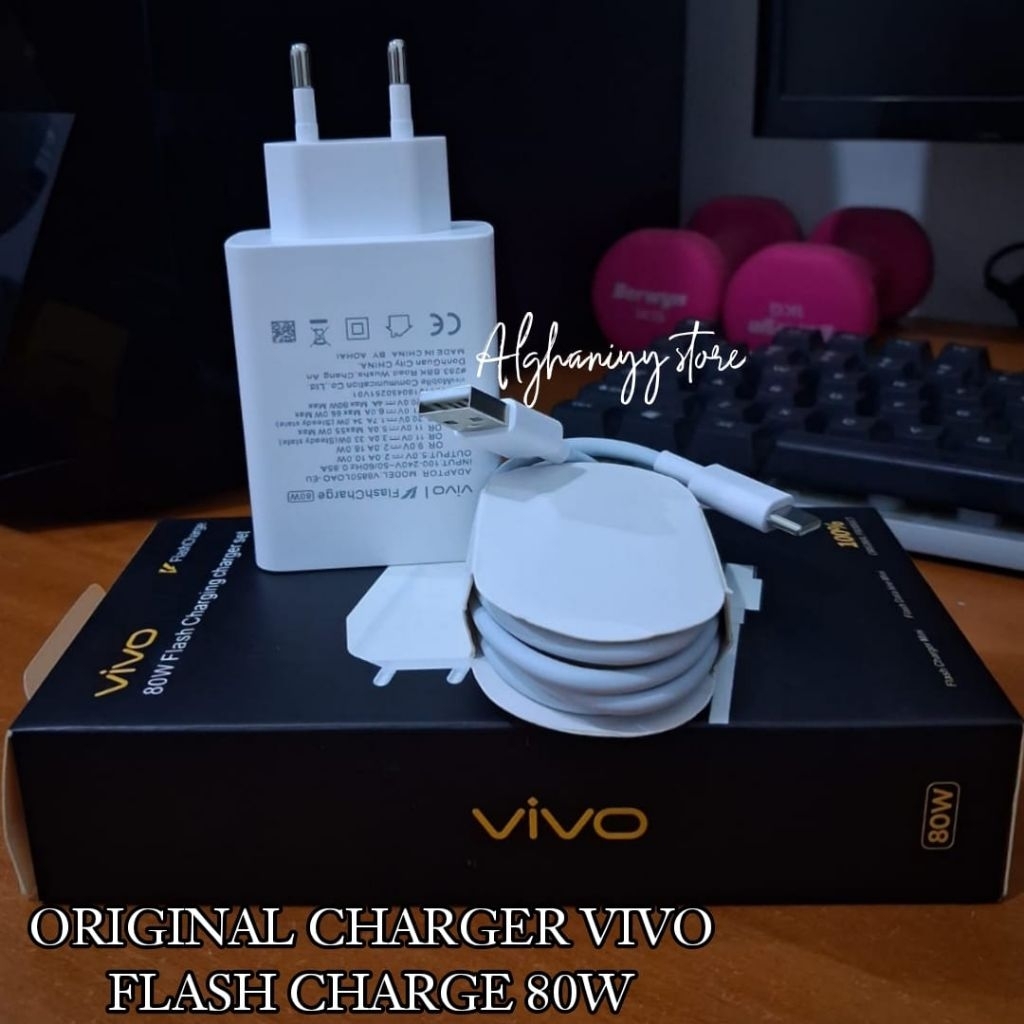 Charger VIVO 80W Original 100% Casan VIVO Flash Charging USB Type C