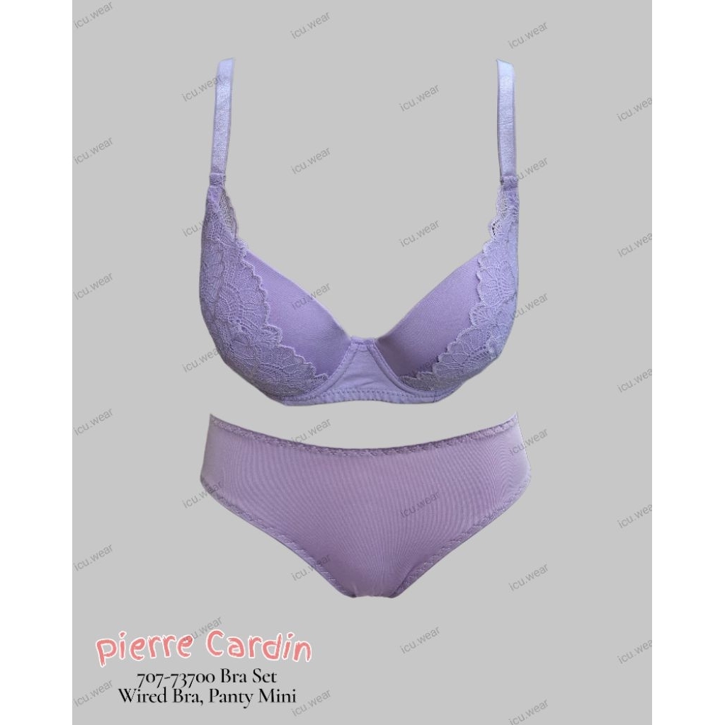 Bra Set Pakaian Dalam Wanita Original Pierre Cardin 707-73700/73702 Size 32B 34B 36B Panty Free Size