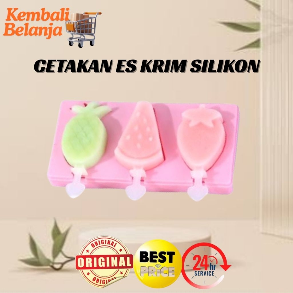 Cetakan Es Krim Silikon/ Cetakan Ice Cream Silicon/ Cetakan Agar-Agar/ Cetakan Puding Silikon