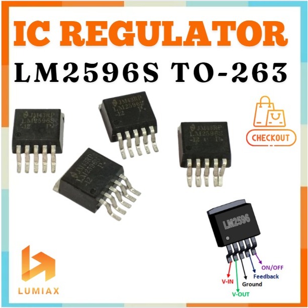 LM2596S 12 12 Volt 3A SMD to-263 IC regulator 12V 4.5V to 40V 3A LM2596