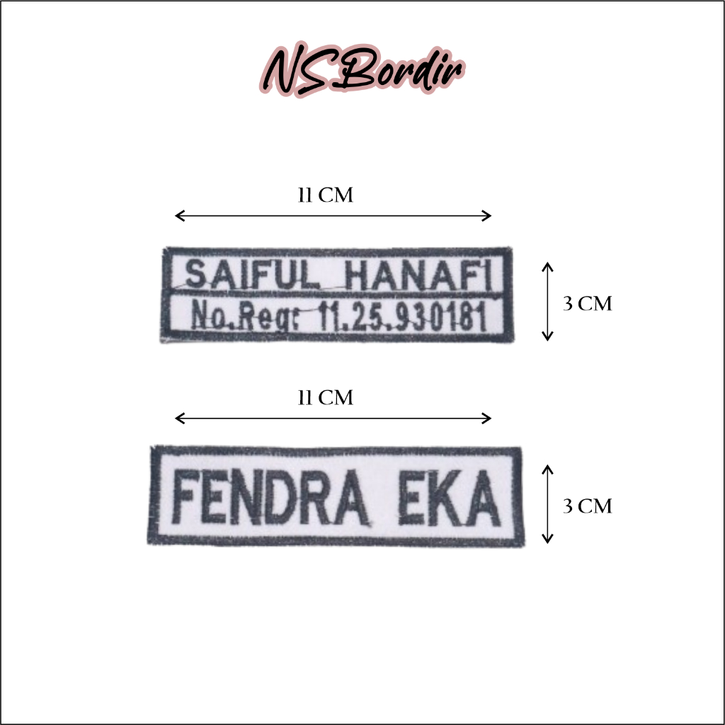 Bordir nama satpam - Bet satpam Badge nama satpam