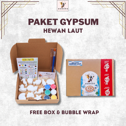 

Paket Lukis Gypsum Lengkap dengan Tema Hewan Laut Series DIY I Mainan Edukasi Anak