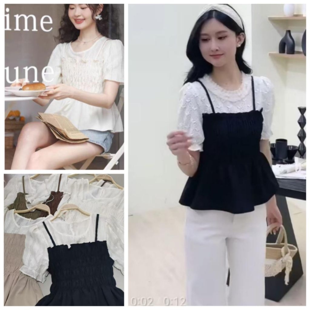 WAIKIKI Blouse korea/Blouse import/Blouse kombinasi