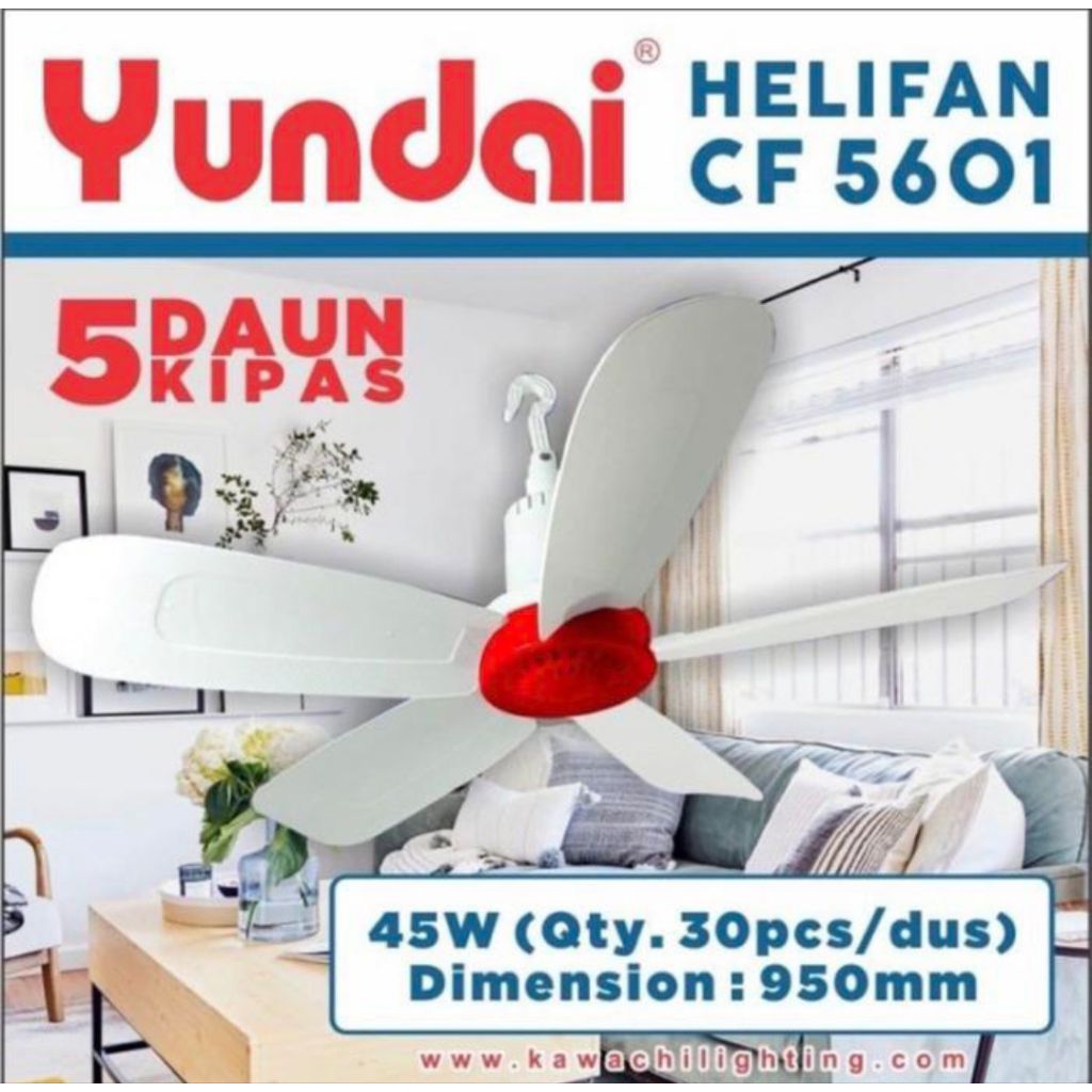 Kipas Angin Gantung Yundai Ceiling Fan 5 Baling