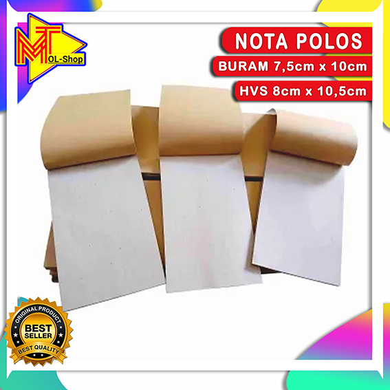

Nota Mini Nota Polos Memo Kosong HVS Polosan Kertas Buram Bon Kosong