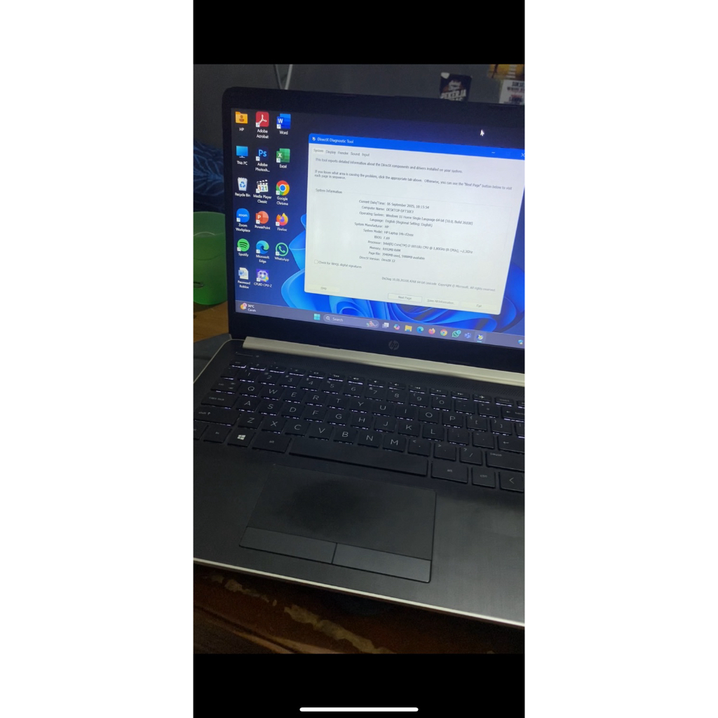 laptop hp core i7 gen10 ram 8gb ssd256