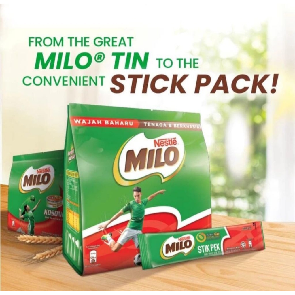 

Milo Stikpek |Milo kosong tanpa gula Malaysia 30g x 14stik