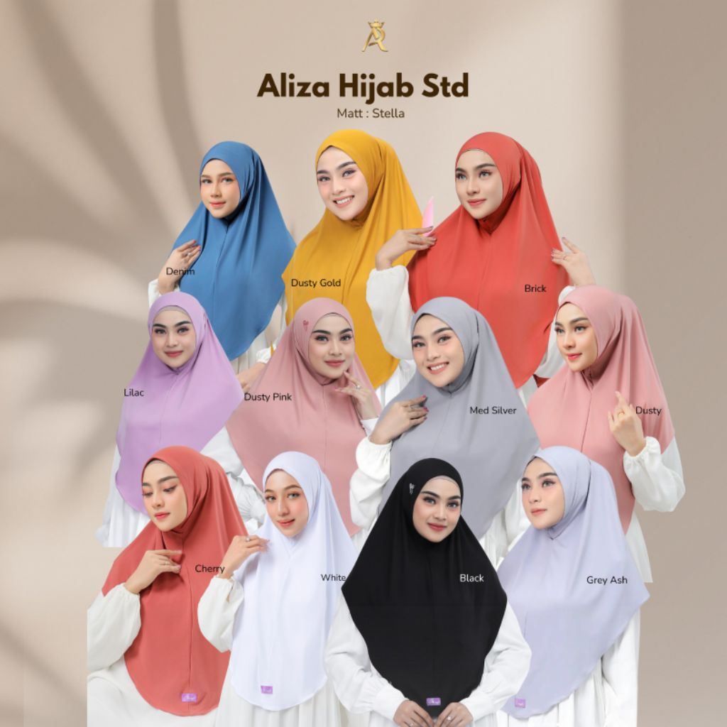 ALIZA HIJAB STD ARRAFI  terlaris non pet ( hijab bergo non pet )