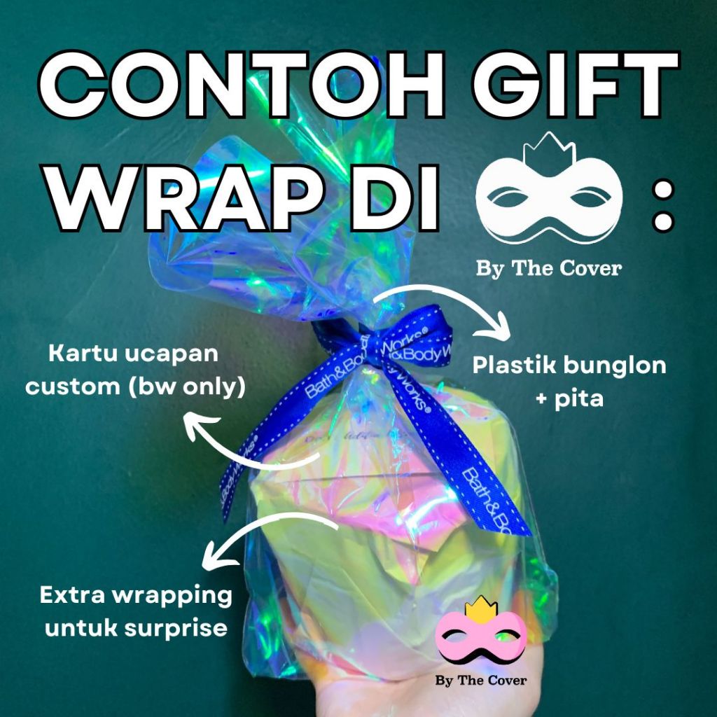 

TAMBAHAN bungkus kado / gift wrapping untuk hampers By The Cover