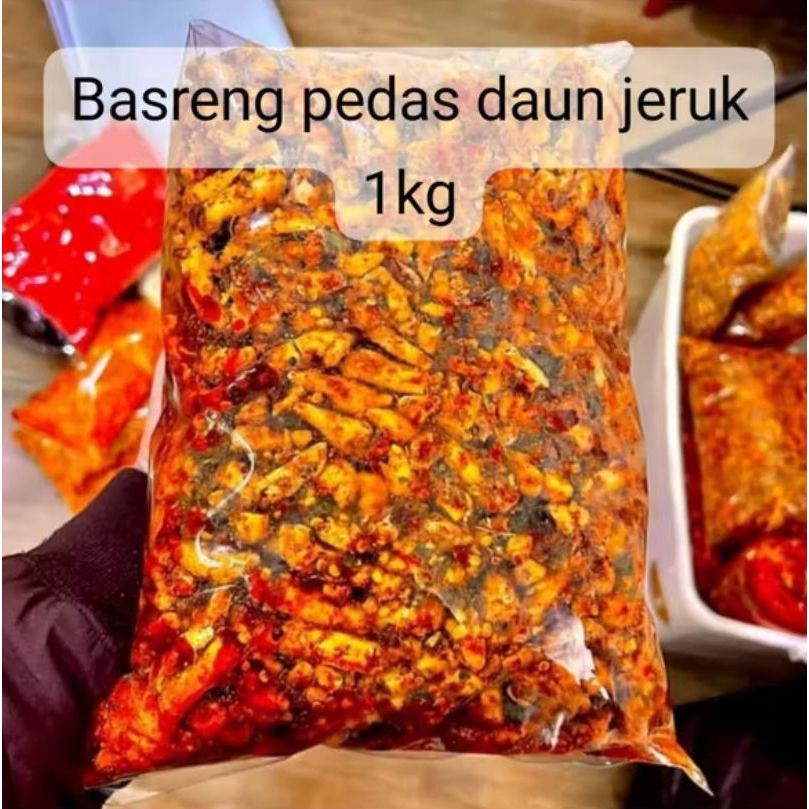 

ANEKA CEMILAN PEDAS DAUN JERUK KILOAN BUMBU REMPAH ASLI BASRENG KERUPUK 1KG