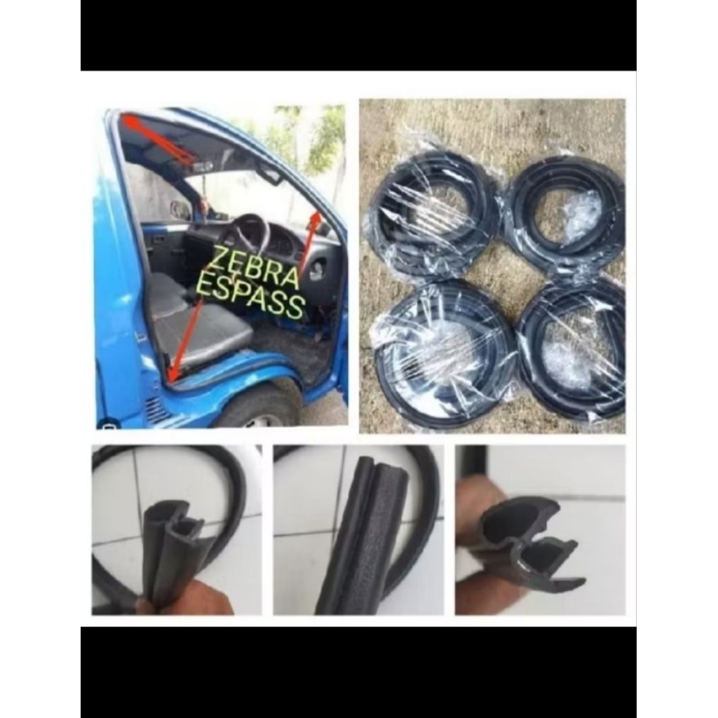 FULLSET 1set.KARET PEREDAM BODY KARET BALON PINTU MOBIL ZEBRA ESPASS+KARET BAGASI PINTU BELAKANG