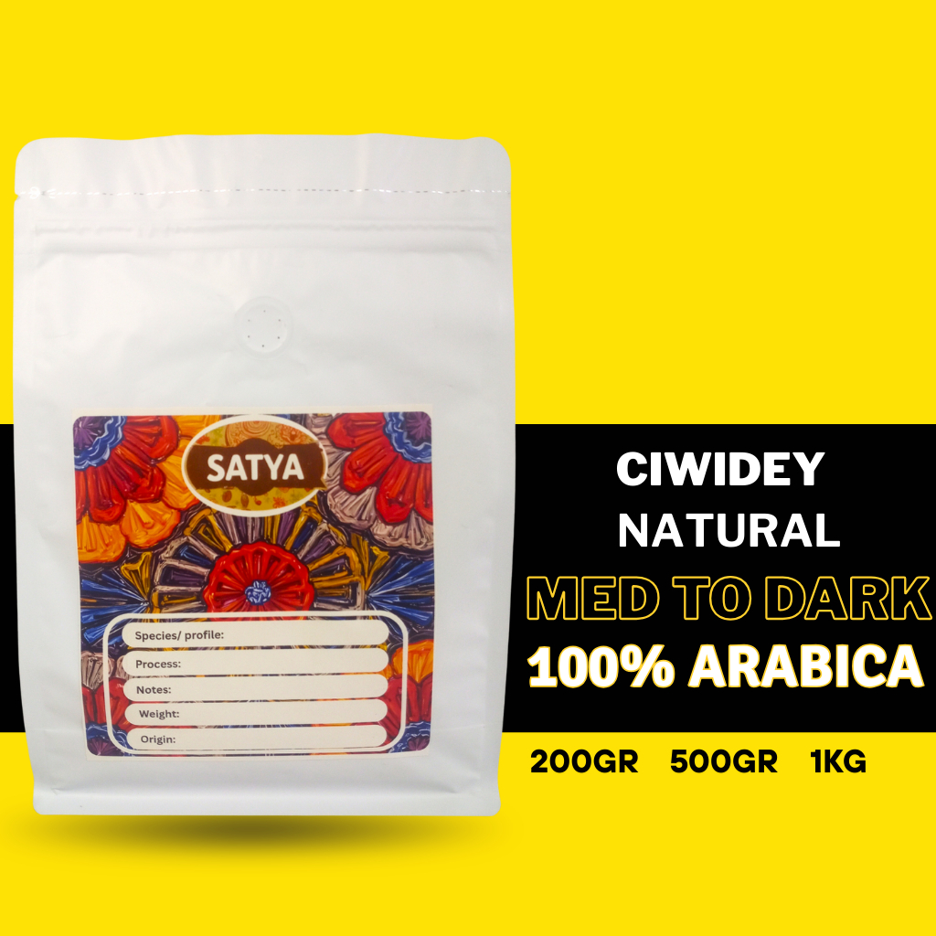 

Biji Kopi Arabika Ciwidey Natural Process SATYA 200gr 500gr | Grade 1