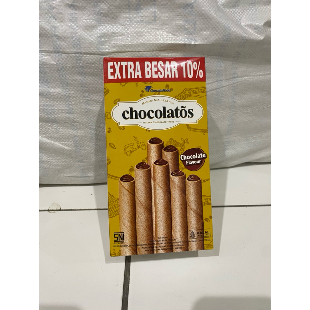 

Chocolatos Wafer Roll Coklat (1box isi 24pcs) Chocolate