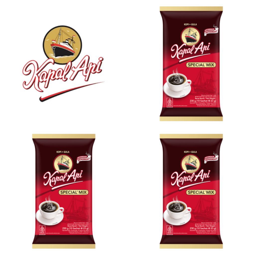 

Kapal Api Kopi Bubuk Instan Special Mix 10 x 23 Gr