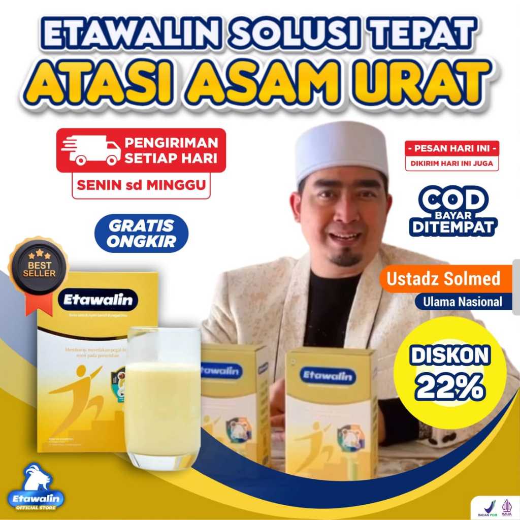

PROMO KHUSUS HARI INI!!! ETAWALIN Susu Etawa Asli Atasi Nyeri Sendi dan Pegal Linu BPOM Halal