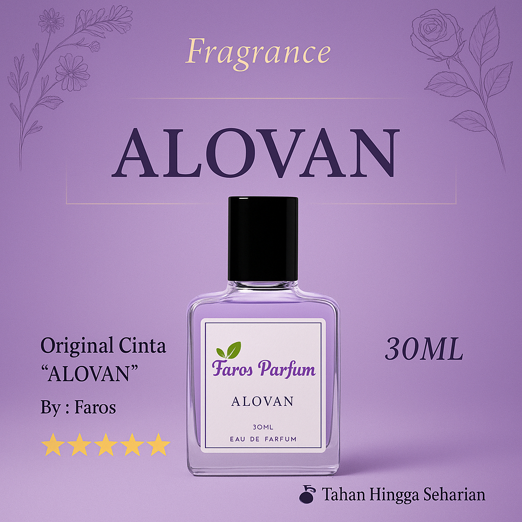 Parfum ALOVAN pria wanita By Faros Premium - Minyak wangi kualitas Terbaik tahan lama
