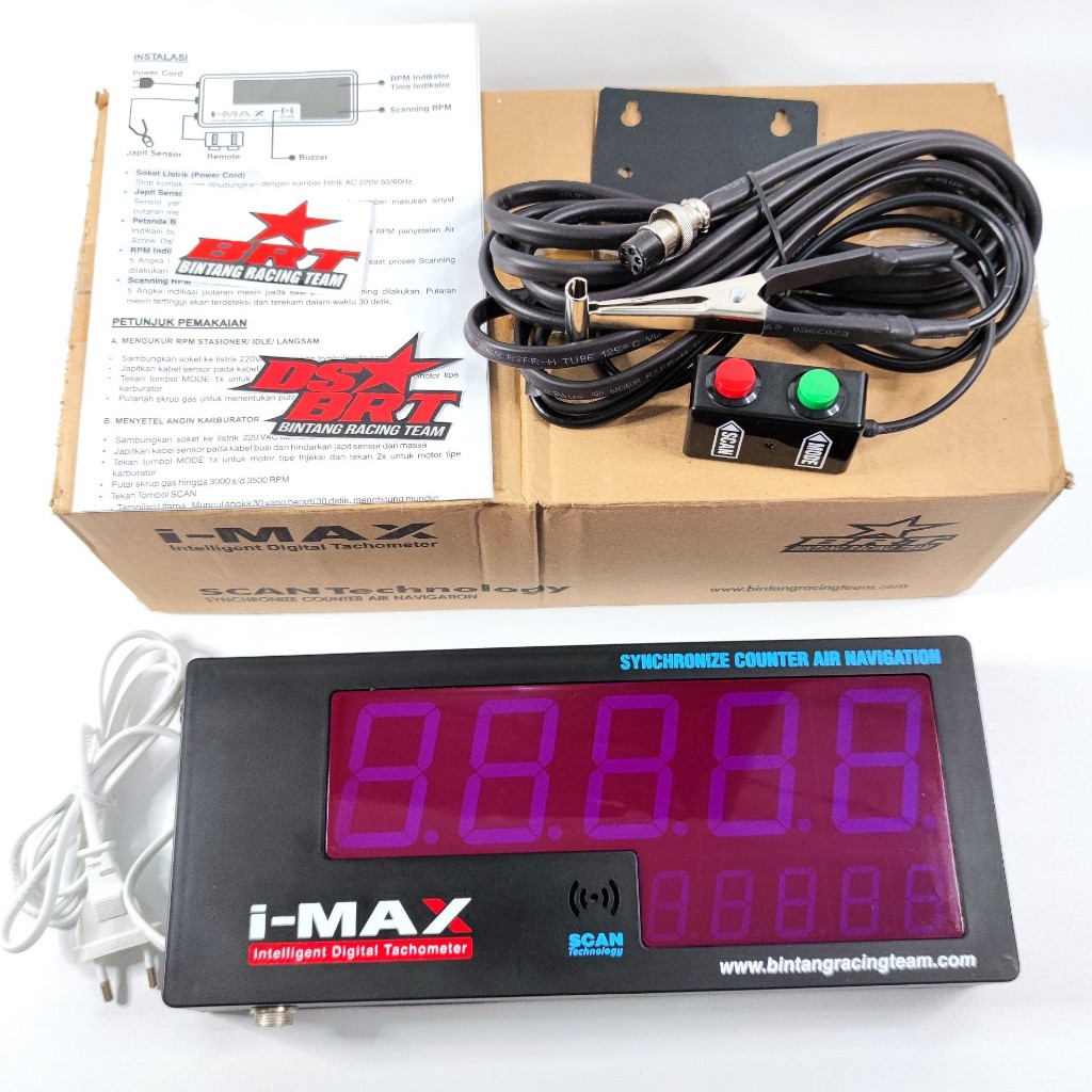 DIGITAL TACHOMETER IMAX BRT RPM METER MOBIL & MOTOR
