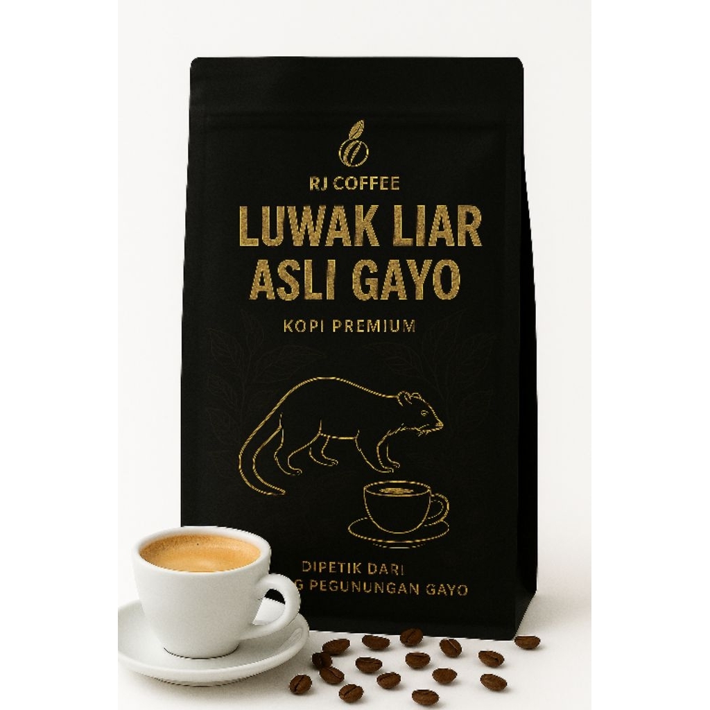 

Kopi Arabika "LUWAK LIAR" Asli Gayo pure premium Bubuk/Biji Rosteang Bean kualitas eksport