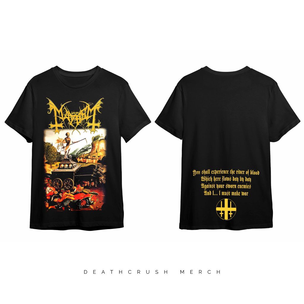 Kaos Mayhem - River Of Blood Baju Metal Original Distro Kaos Black Metal Baju Distro T-Shirt Band