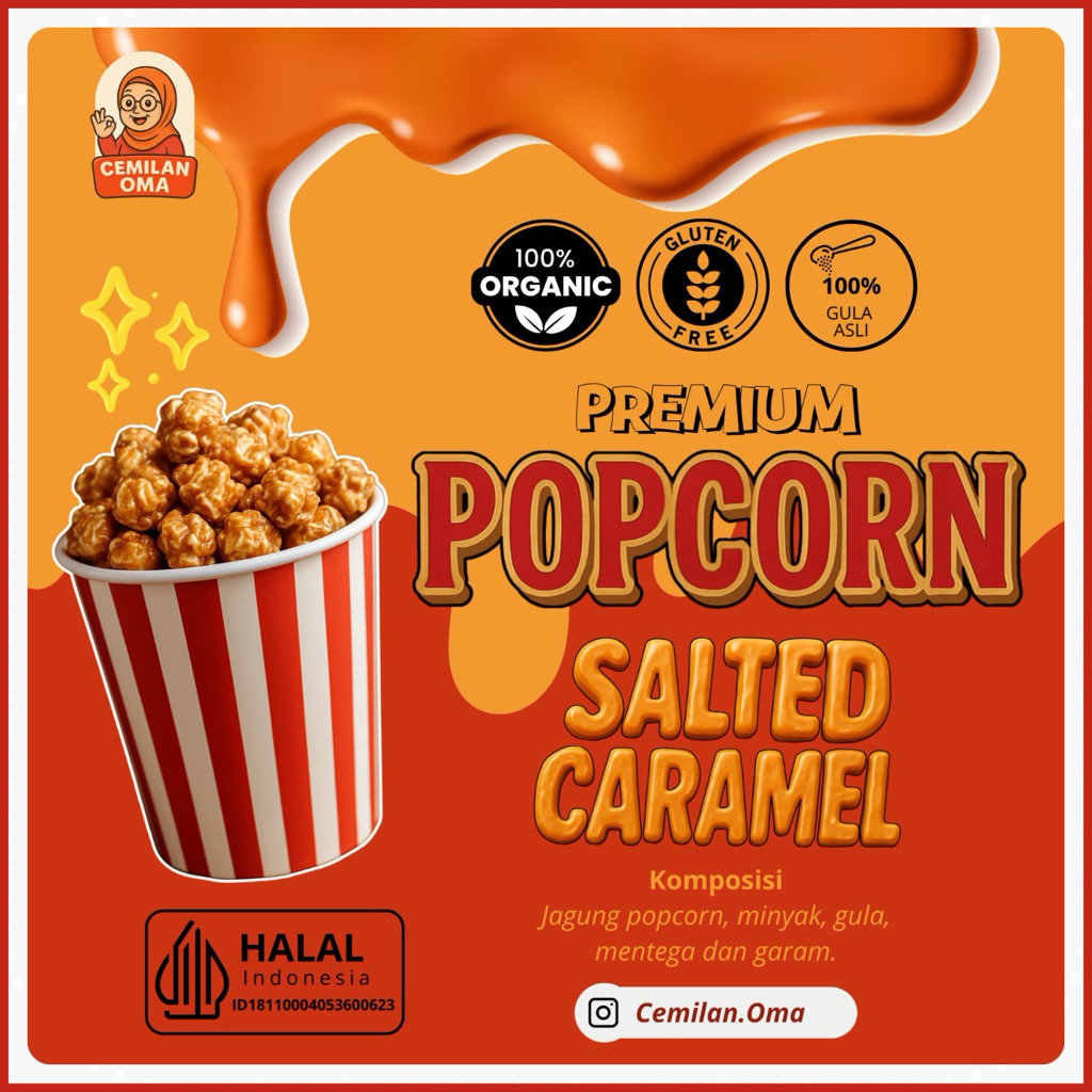 

Popcorn Premium varian Salted Caramel