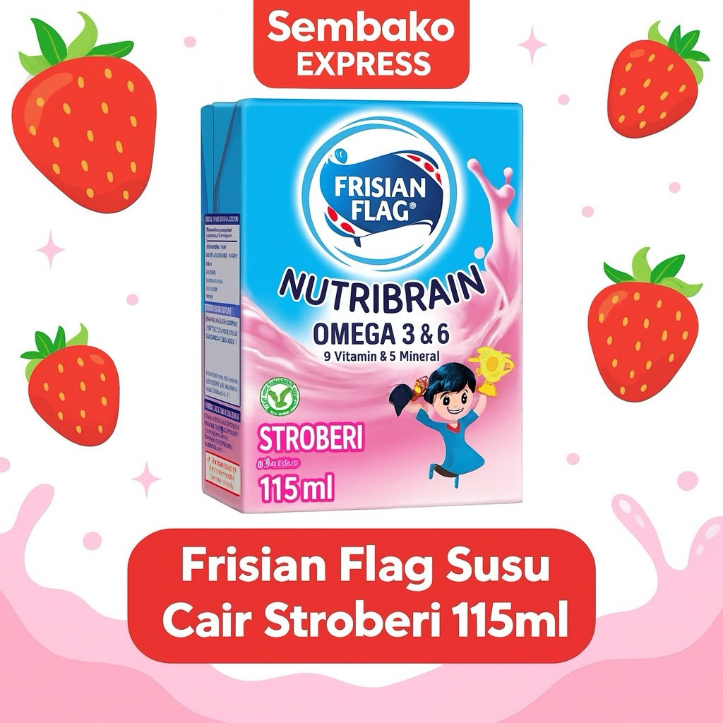 

Frisian Flag Nutribrain Susu UHT Stroberi 115ml