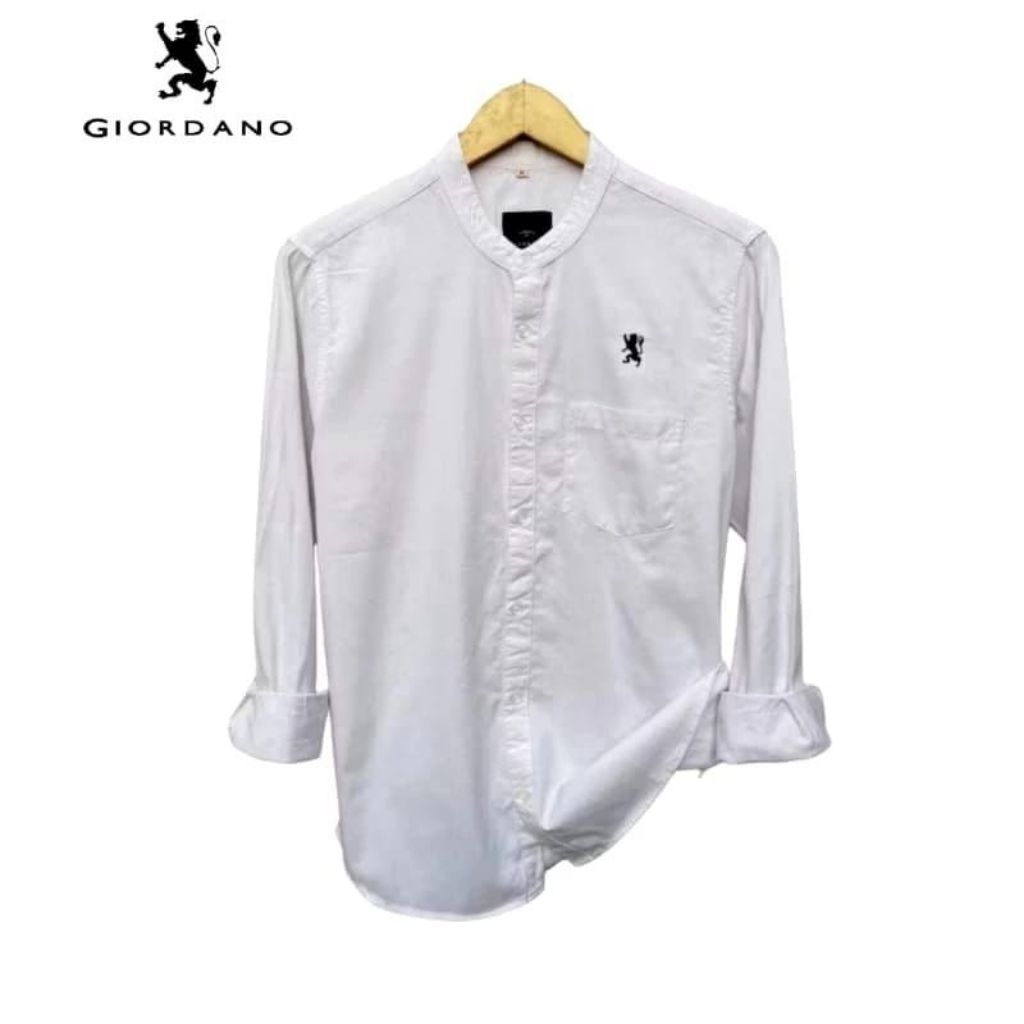 Giordano 3D kemeja pria lengan panjang kemeja sanghai