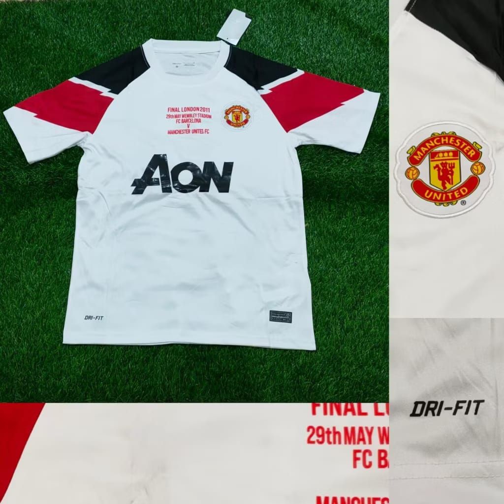 "JERSEY RETRO VINTAGE MU AWAY FINAL LONDON 2010/2011 AAA CLASSIC HIGHT QUALITY.