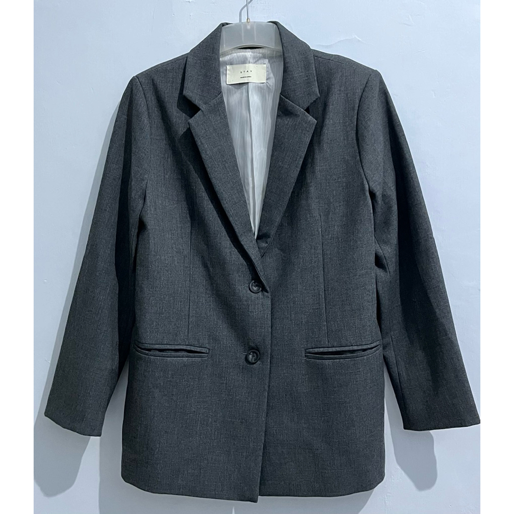 Blazer abu abu branded preloved