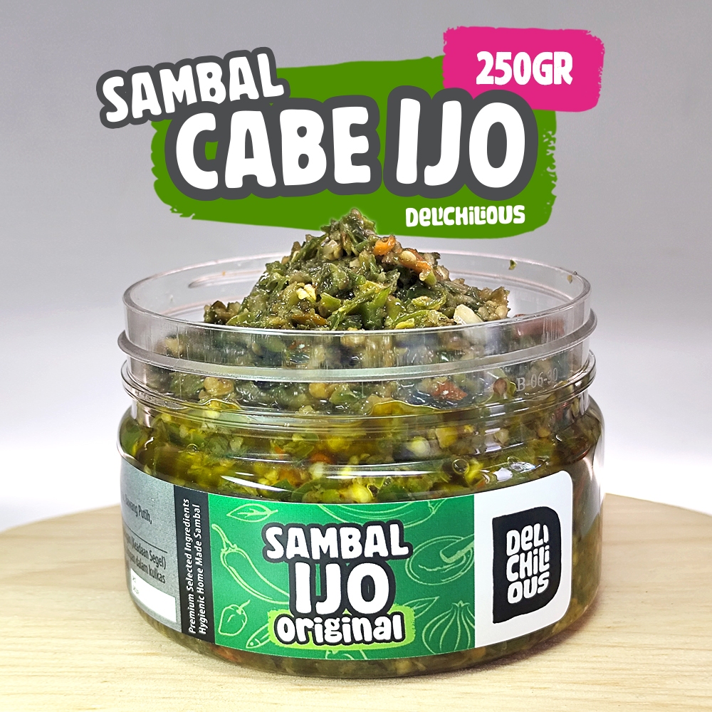 

Delichilious Sambal Cabe Ijo Premium Homemade 100% Fresh Sambel Ijo Aroma Istimewa Cocok Untuk Pecinta Pedas Cabai Ijo
