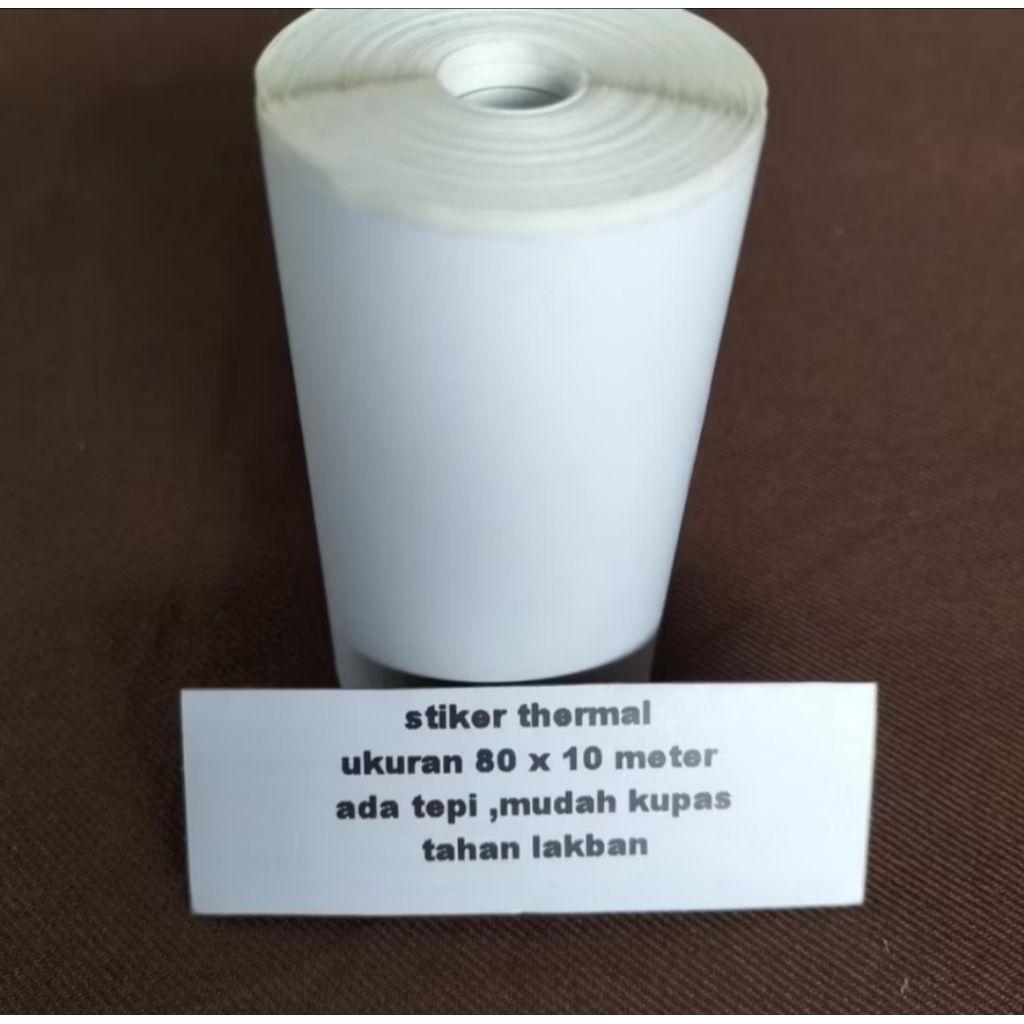 

Label Sticker Continuous 80 mm x 10 meter - Label Kertas Thermal Stiker / Label 80mm x 50mm - 100x100 - 80x100 - 76x100 - 78x100