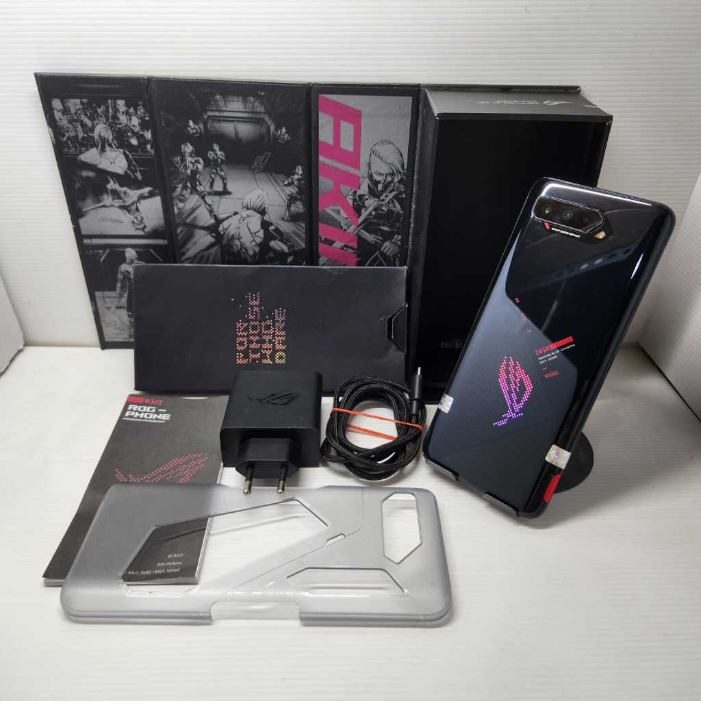 NO MINUS GAN! ASUS ROG PHONE 5S/ 256 BLACK LENGKAP CHARGER ORI!