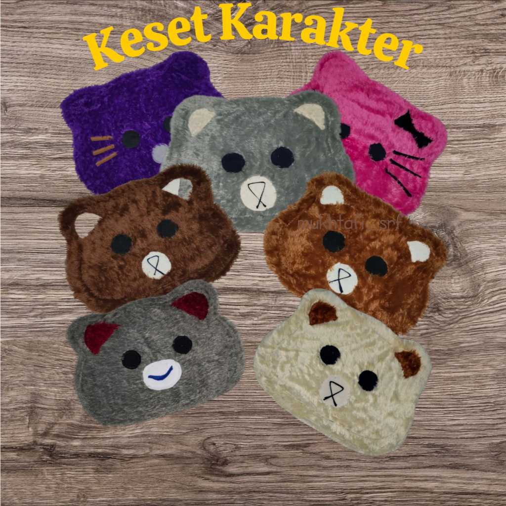 keset kaki karakter bulu rasfur | Keset karakter Alas kaki premium | Keset karakter hello kitty