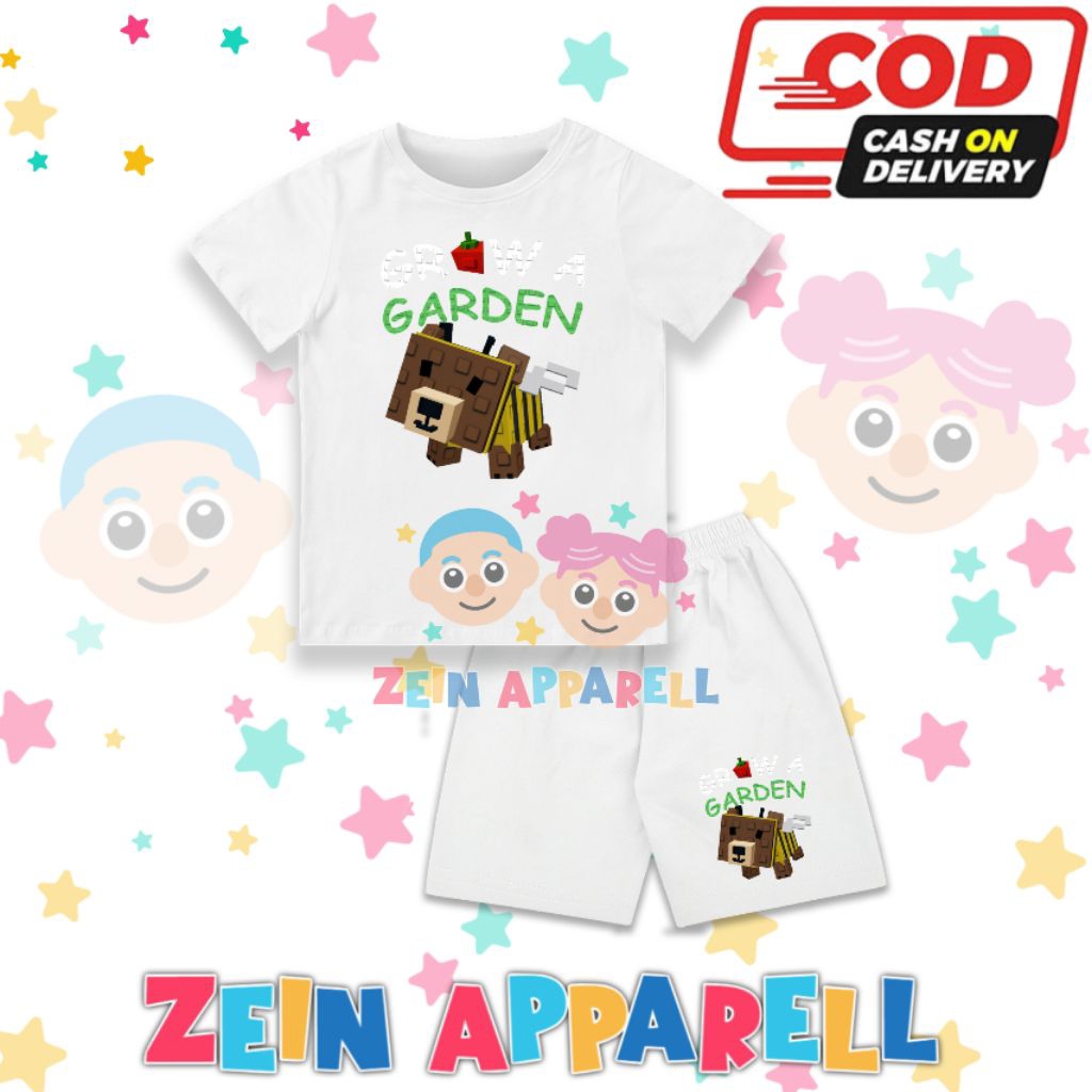 Setelan Kaos Anak Grow A Garden Bear Bee - Setelan Baju Anak Grow A Garden Bear Bee
