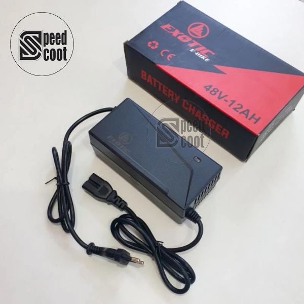 Cas Charger Sepeda Listrik Exotic 48V 12Ah Original