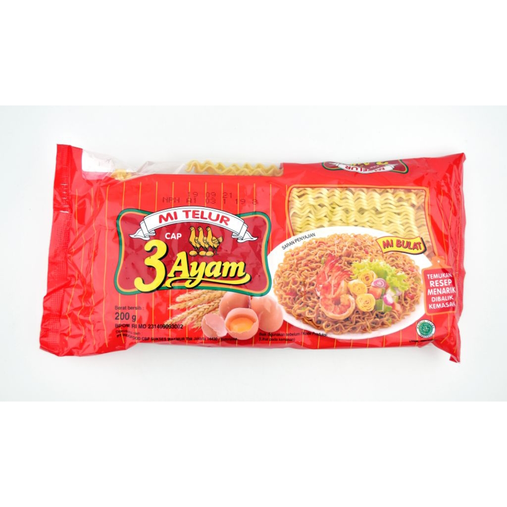 

Mie Telor Cap 3 Ayam Merah 200 gram
