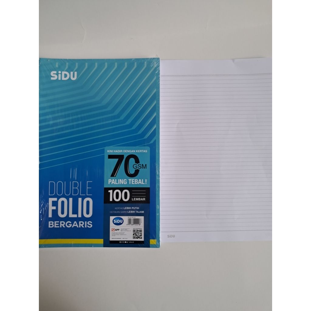 

(10 lembar) Kertas double folio bergaris
