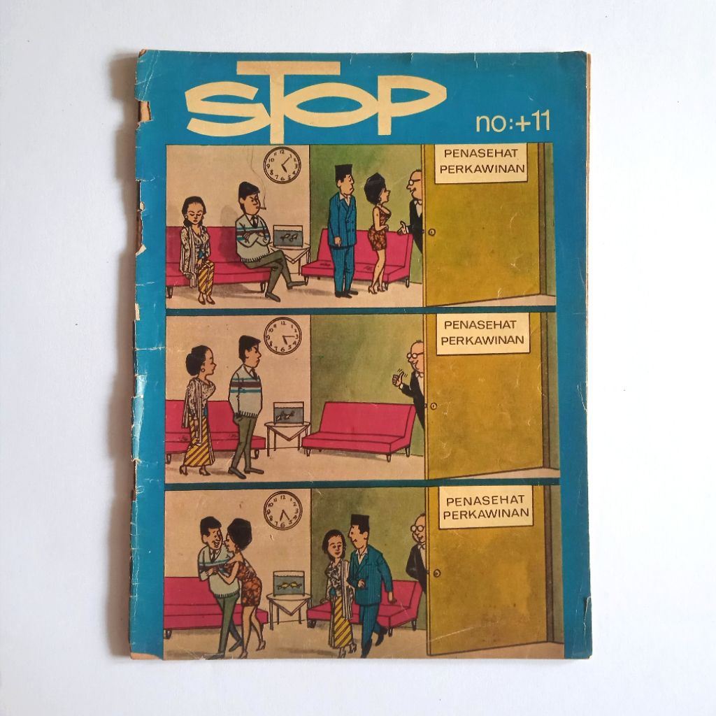 Antik Vintage Majalah Lama STOP Nomor Awal 11 Sampul Belakang Ratmi B29 1970an Ejaan Lama