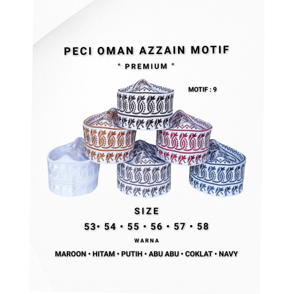 Peci oman | peci Bangladesh | peci azzain | peci temboro | kopiah keren