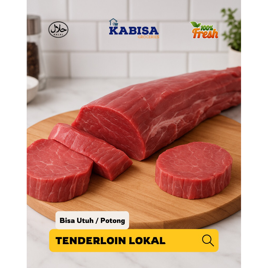 

TENDERLOIN LOKAL SEGAR FRESH 1 KG BISA REQUEST POTONGAN HAS DALAM