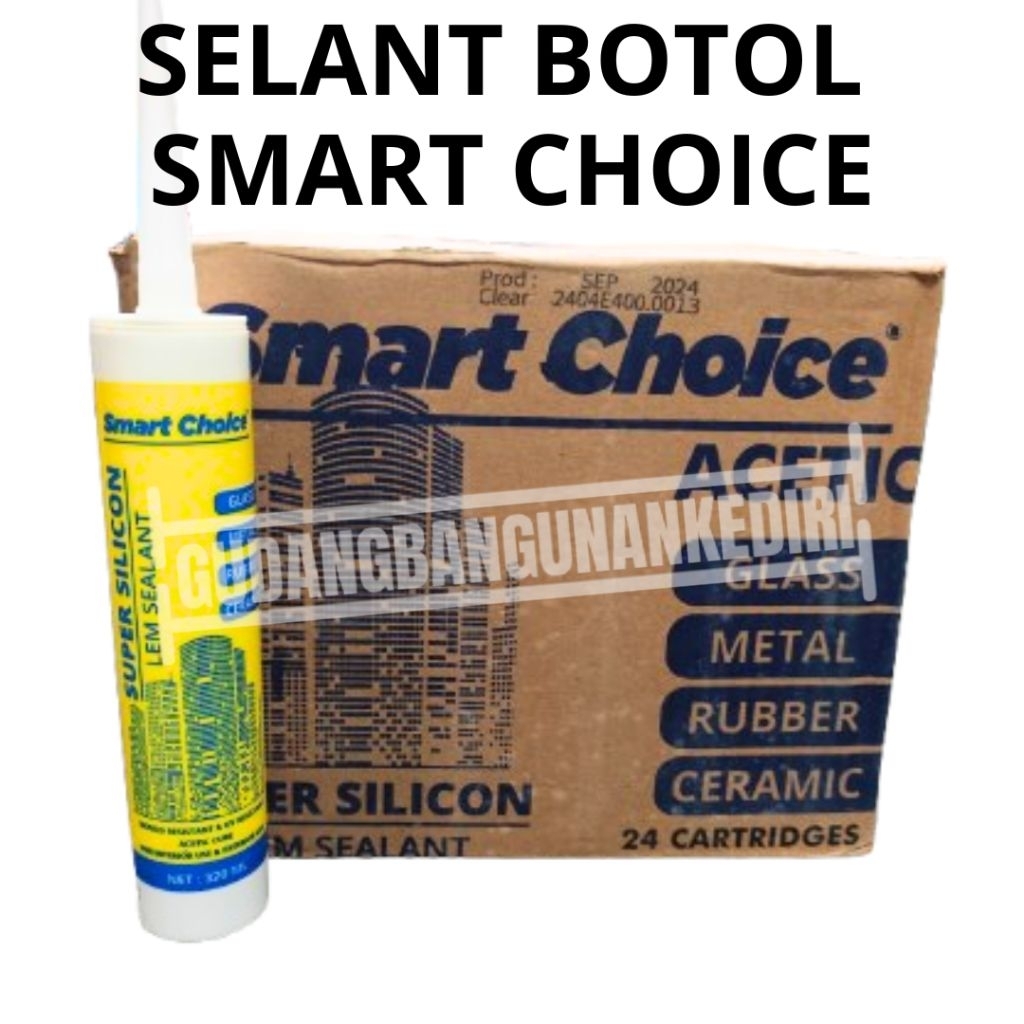 

Lem Kaca Lem Sealant botol silikon one drop serbaguna general purpose smart choice GRH