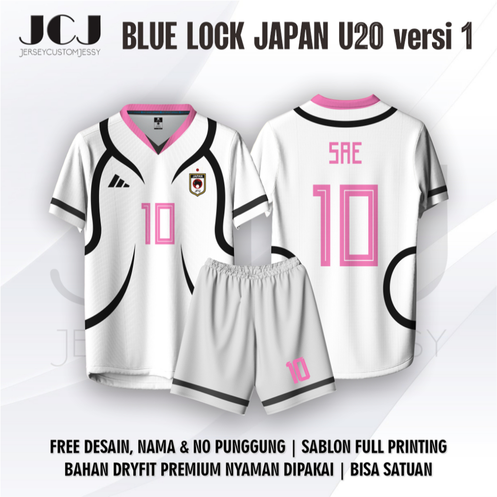 Jersey Sepak Bola Custom Blue Lock FREE CUSTOM NO PUNGGUNG CUSTOM NAMA