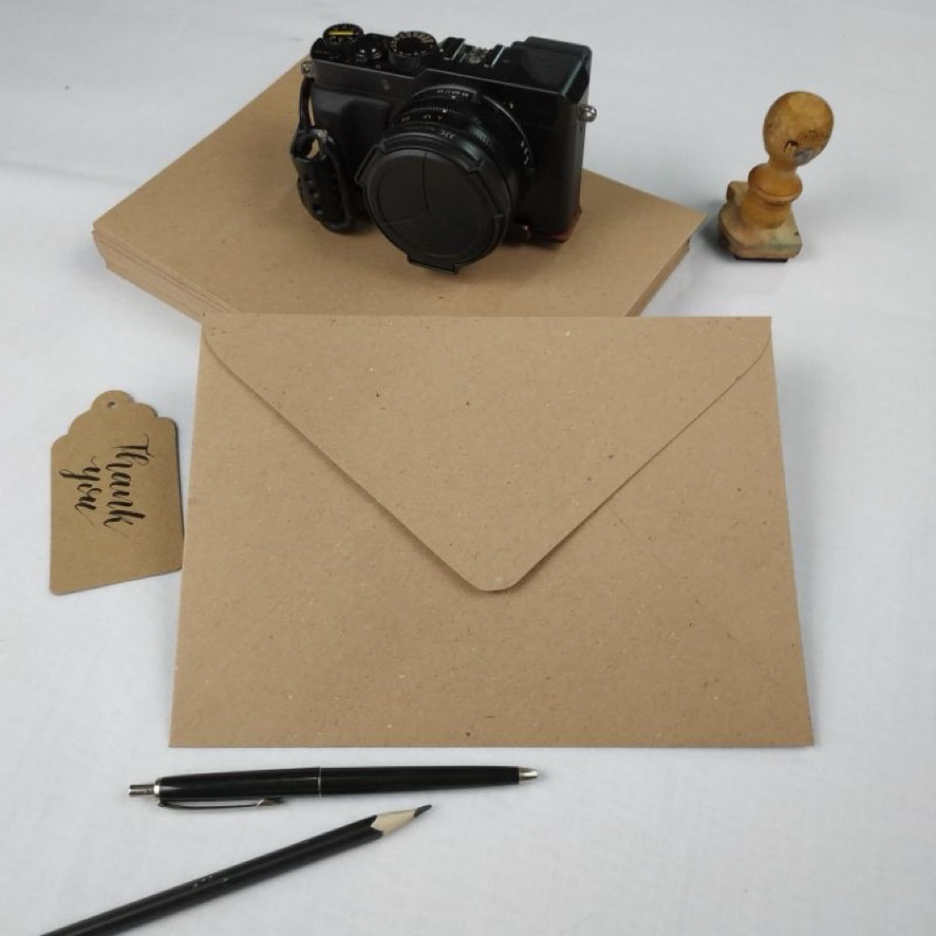 

A5 AMPLOP vintage KERTAS COKLAT KRAFT UNDANGAN RUSTIC RETRO KLASIK